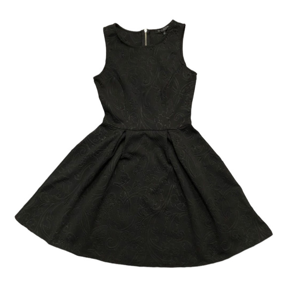Green Envelope Los Angeles Brocade Black Floral Sleeveless A Line Dress Small S - Picture 2 of 5
